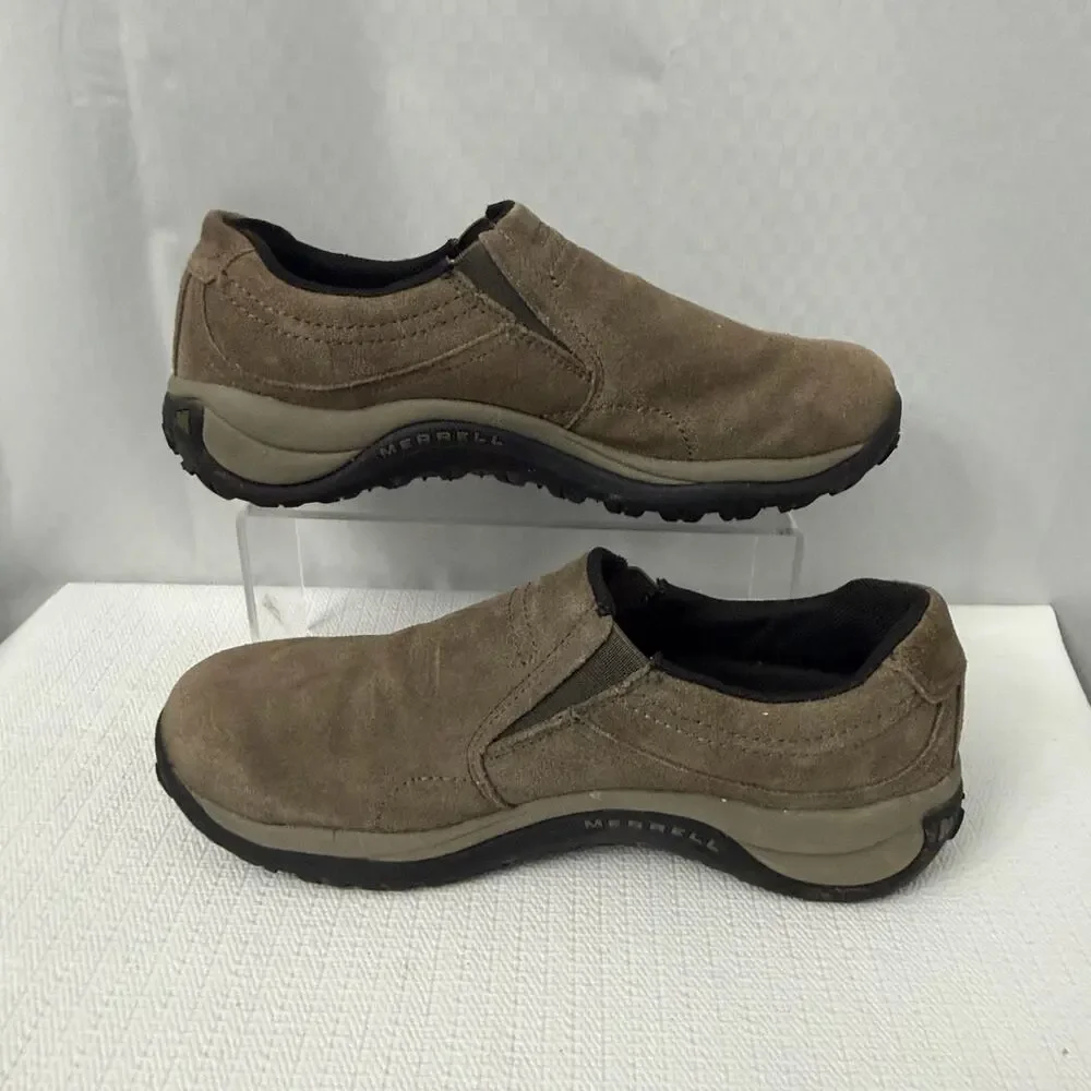 Merrell Jungle Moc Shoes Mens Size 10 Brown Suede Slip On Casual Comfort